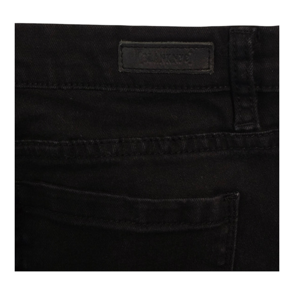 Blank NYC Jeans Womens 28 Black Intro Skinny Distressed Raw Hem Grunge Chic Y2K - Picture 9 of 13